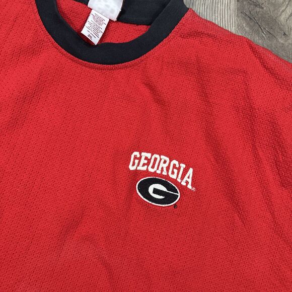 Vintage Georgia Bulldogs Red Mesh Practice Jersey Shirt Lightweight Size 3XL - Picture 4 of 7